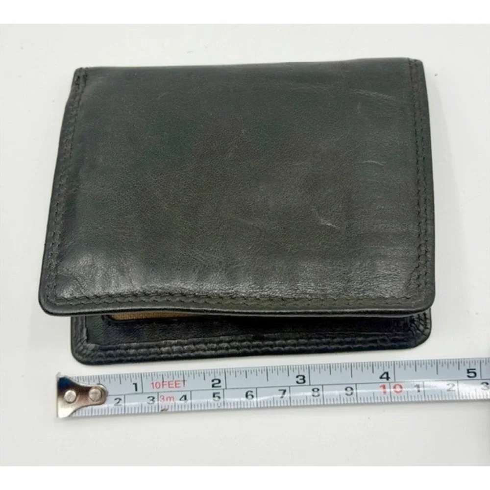 Spaghetti Western Black Leather Bifold Wallet‎ Supple leather NWT